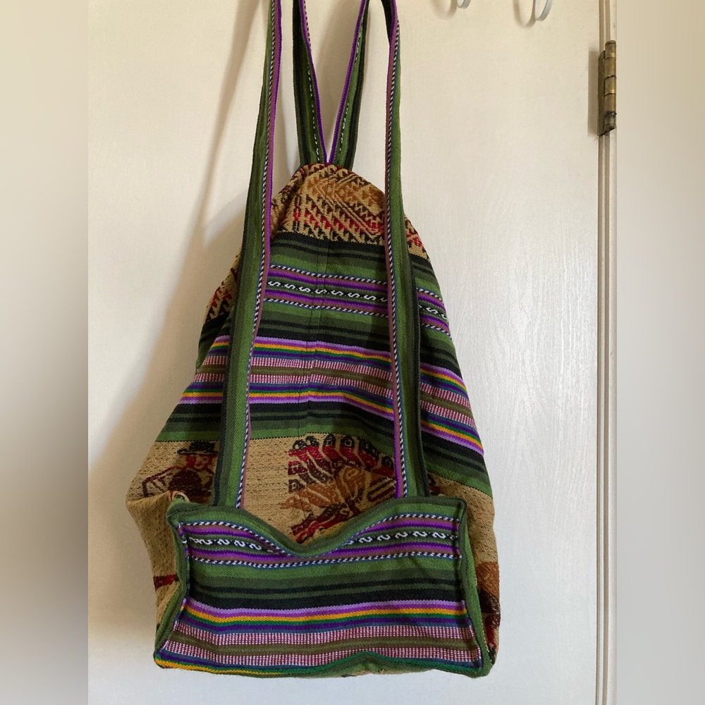 *Aztec Backpack with Adjustable Drawstring Closure - Picture 4 of 4